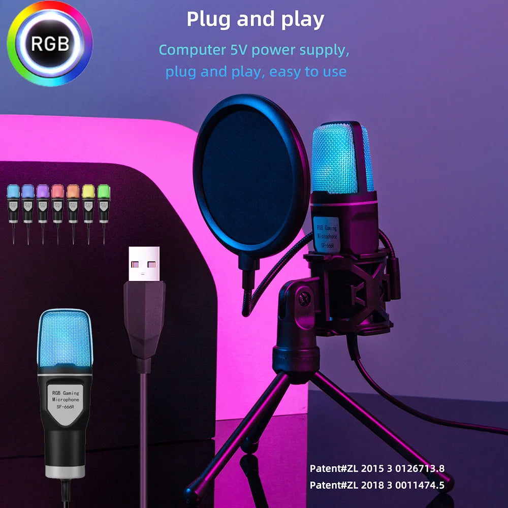 Gearfrag SF-666R RGB Gaming Microphone