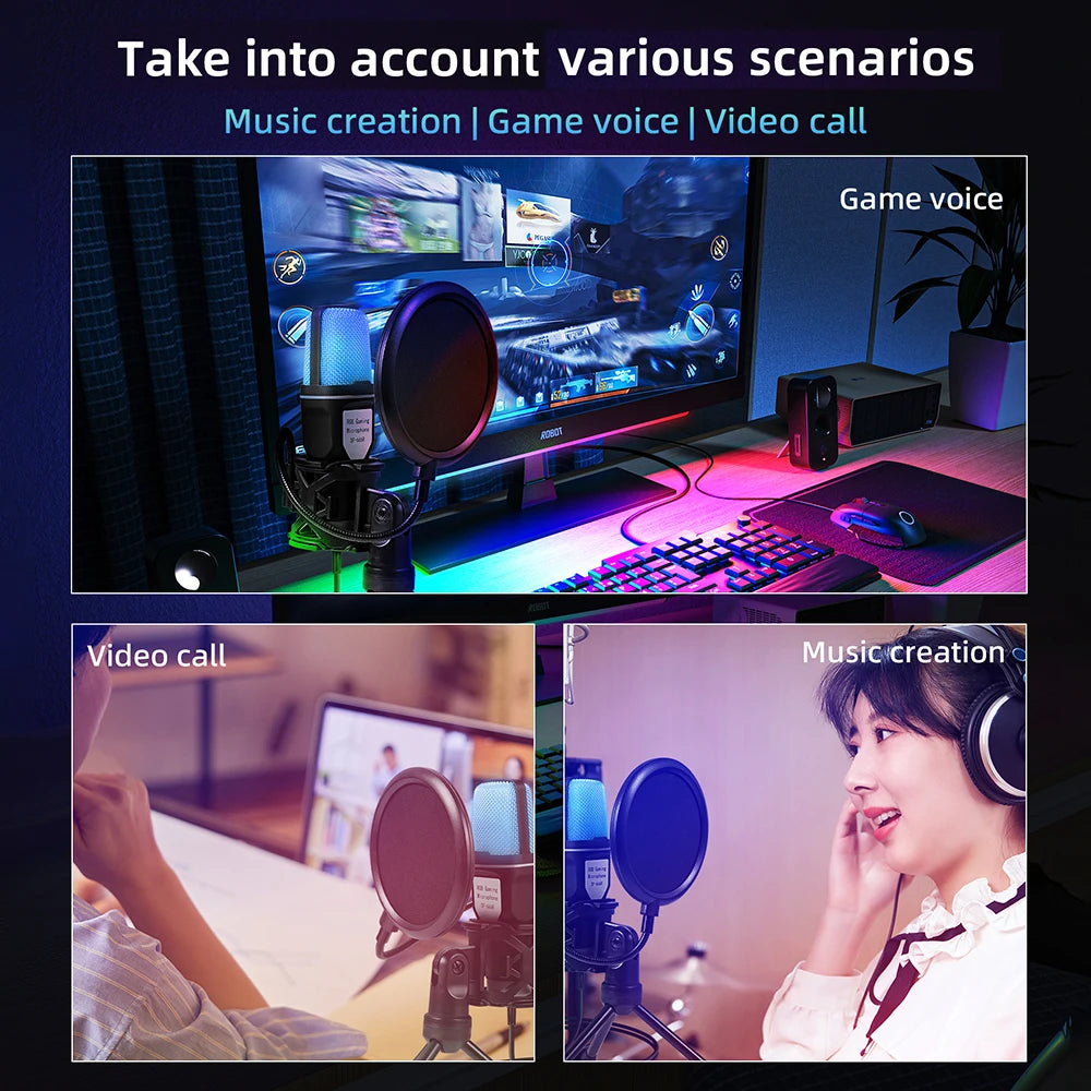 Gearfrag SF-666R RGB Gaming Microphone