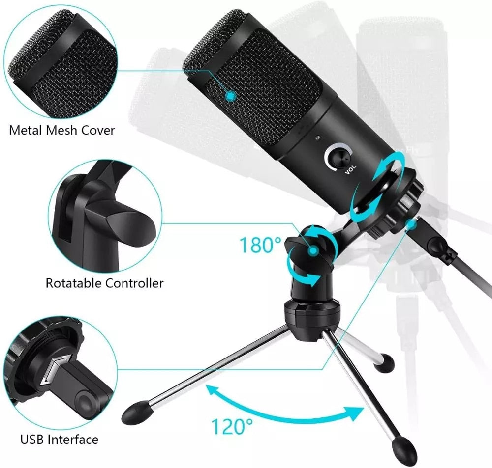 Gearfrag Professional USB Condenser Microphone