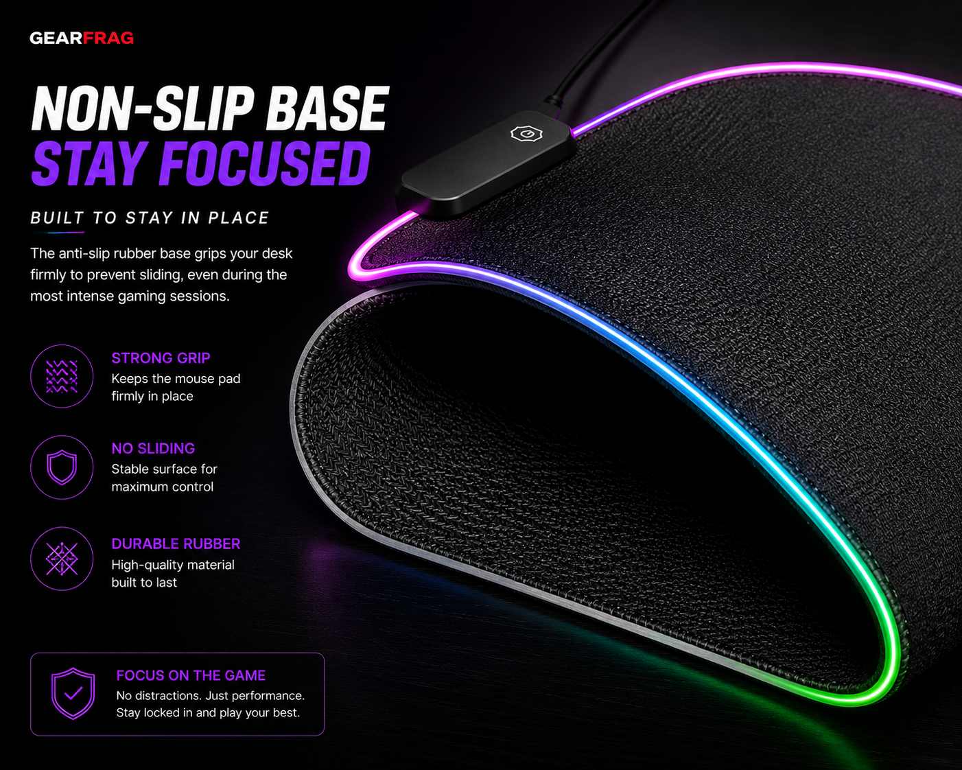 GEARFRAG RGB Gaming Mouse Pad