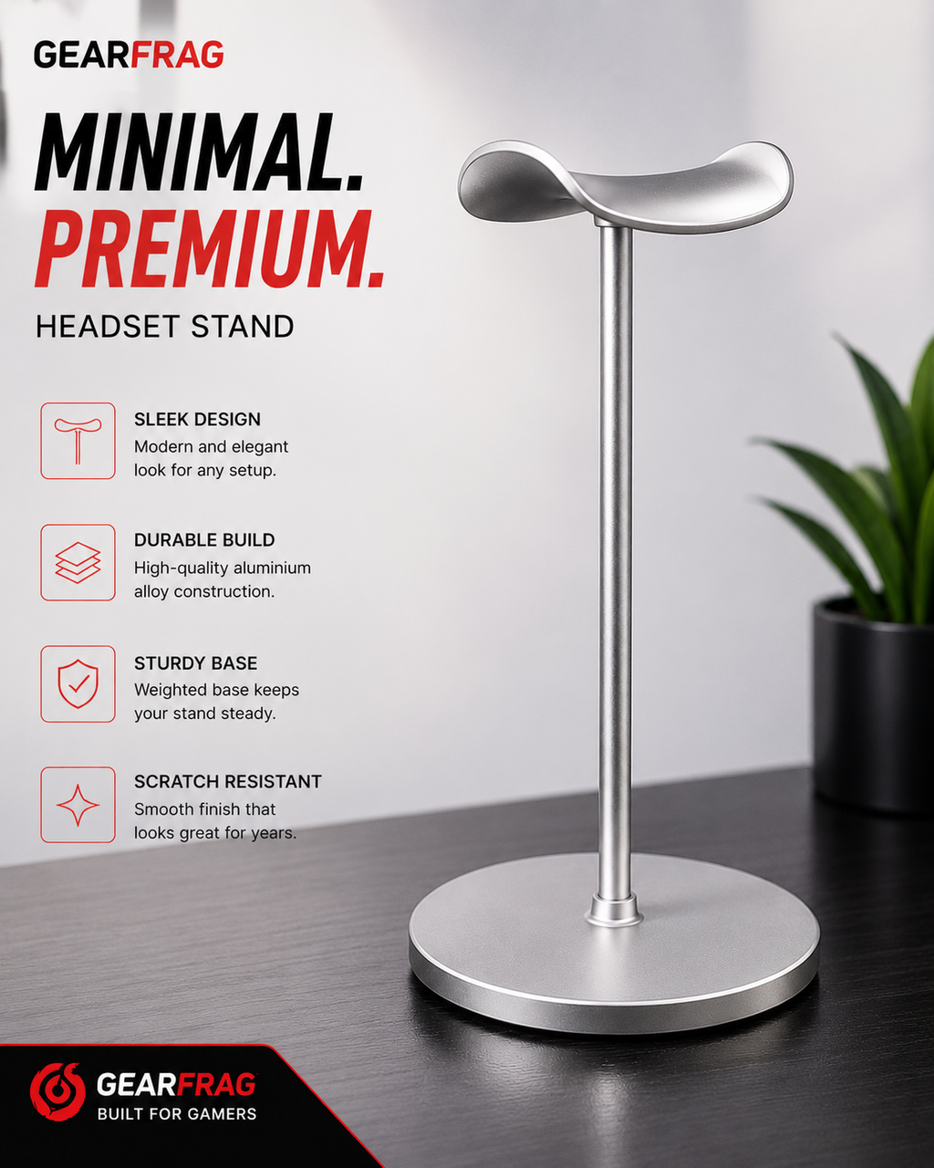 GEARFRAG Aluminum Gaming Headset Stand