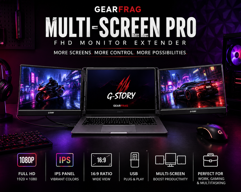 GEARFRAG Multi-Screen Pro – FHD Monitor Extender