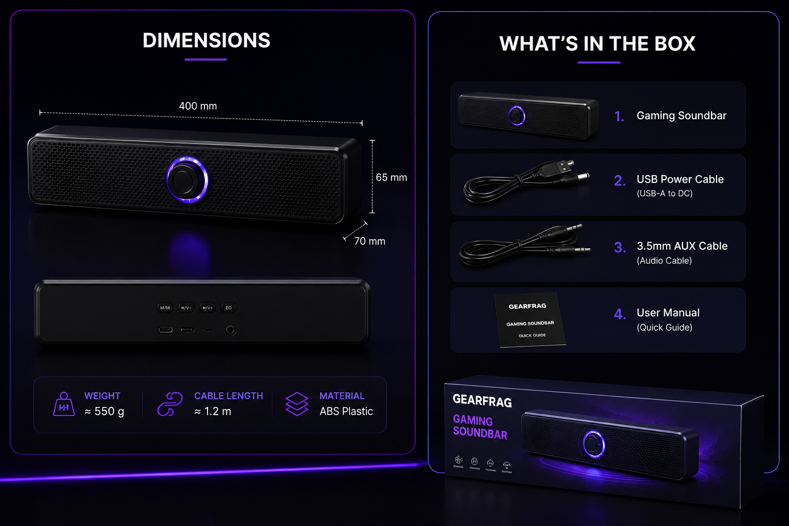 Gearfrag Soundbar 3D Surround